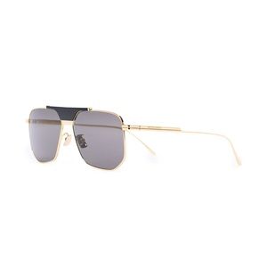 Bottega Veneta Double Bridge Pilot Frame Sunglasses